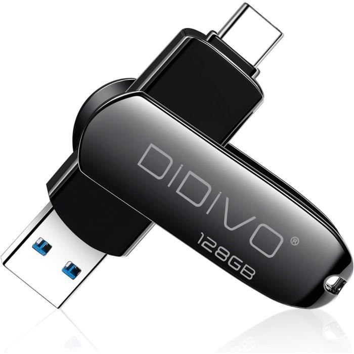 SANKESU Clé USB 128 GO, 2 en 1 OTG Type C USB 3.1 Pen Drive Portable Mémoire Stick pour