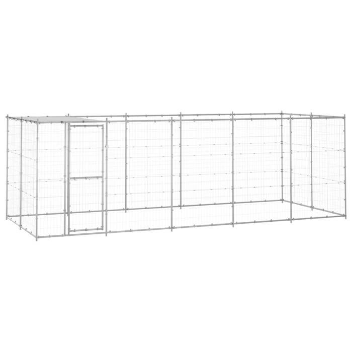 vidaXL Chenil extérieur avec toit 12 1 m²