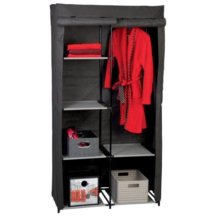 Penderie Dressing Armoire De Rangement Double 5 Etageres