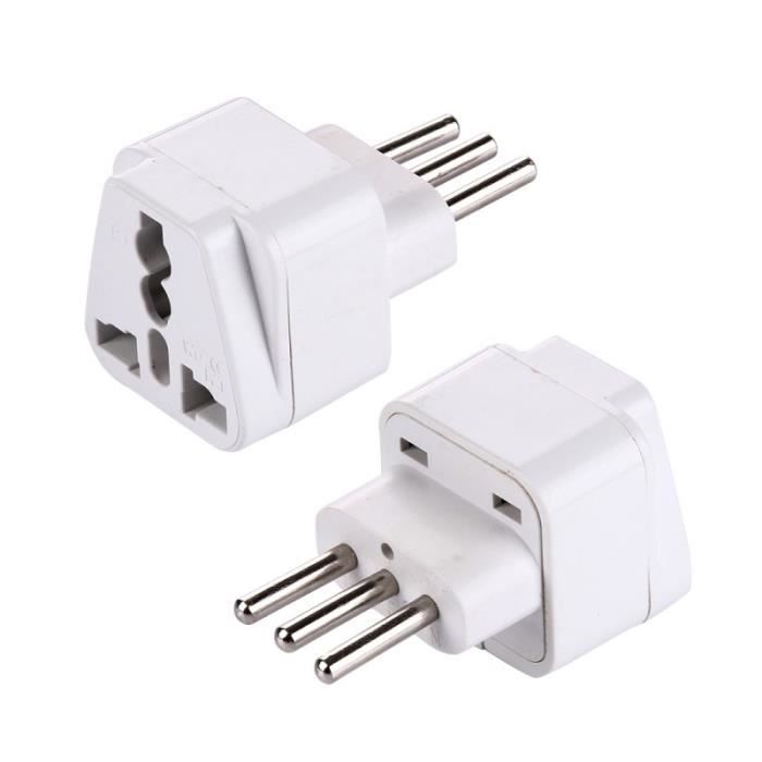 Adaptateur de prise secteur Plug Adapter Voyage avec italien Blanc