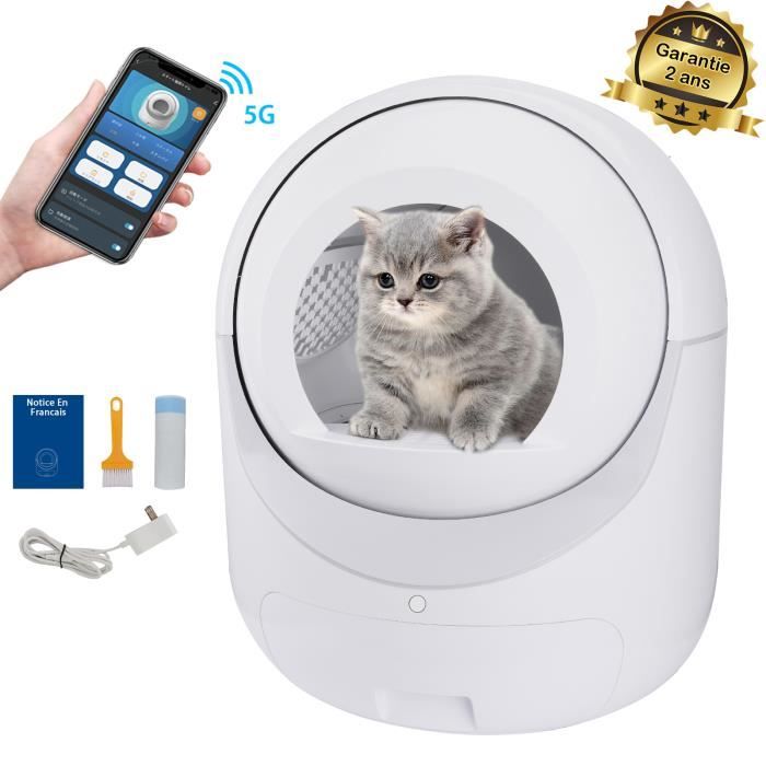 Meilleurs prix pour Bac à Litière Chat Autonettoyante Automatique électrique WHDPETS Maison de Toilette Connectée Chat 5G-APP-Contrôle, Éliminer Odeurs