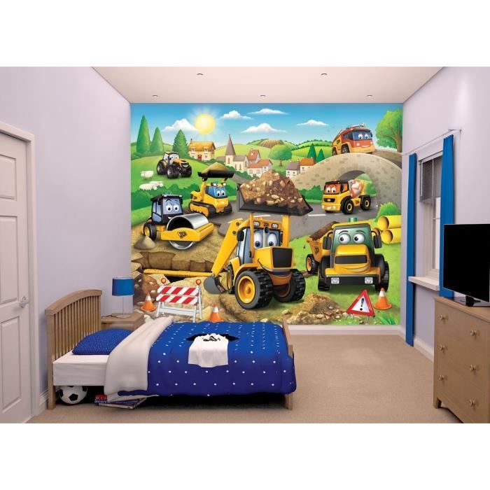 Jcb Fresque Murale Tracteur 2 45x3 00 M Pour Enfant Achat Vente Affiche Poster Cdiscount