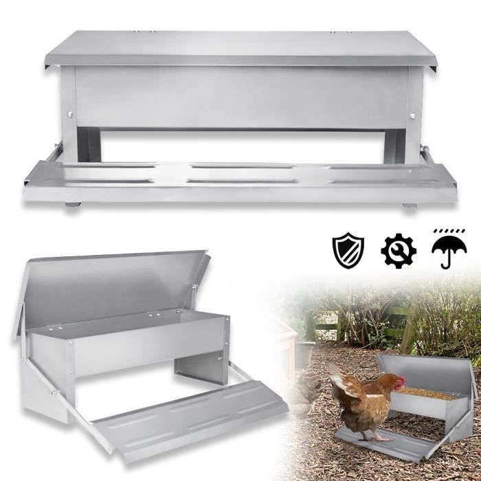 Comparer les prix de XMTECH Mangeoire poule volaille à trémie automatique 5 kg - Avec pédale à ouverture automatique et couvercle étanche