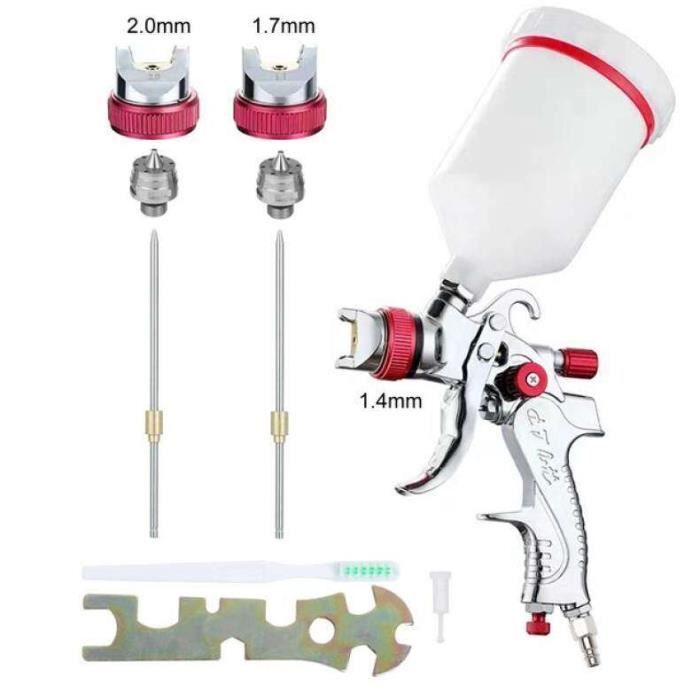Pot De Peinture De Rechange 600 Ml En Plastique Pour Pistolets Devilbiss GTI / T-EKNA Pro Pri FLG - Connecteur Fileté, Haute Résistance - 10