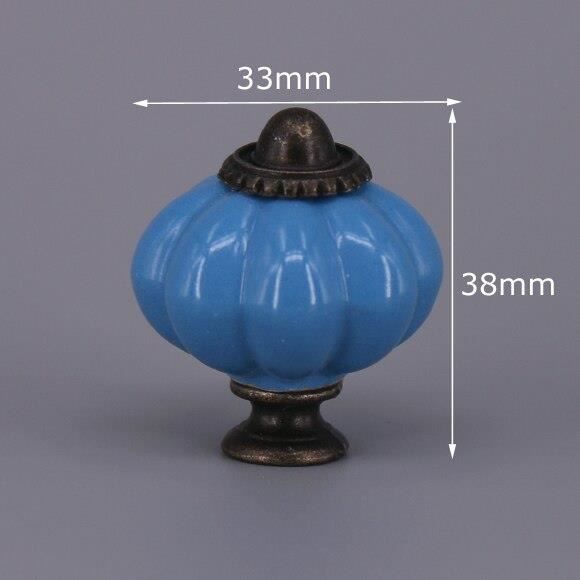 Lot De 6 Gros Boutons Vintage Bleu Camaïeu - 2,7 Cm - À Pied Lisse - Occasion