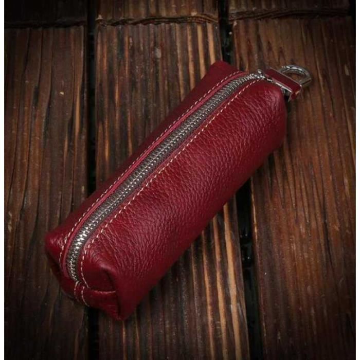 Porte Clés En Cuir Hommes Femmes Porte Clés Organisateur Pochette Vache