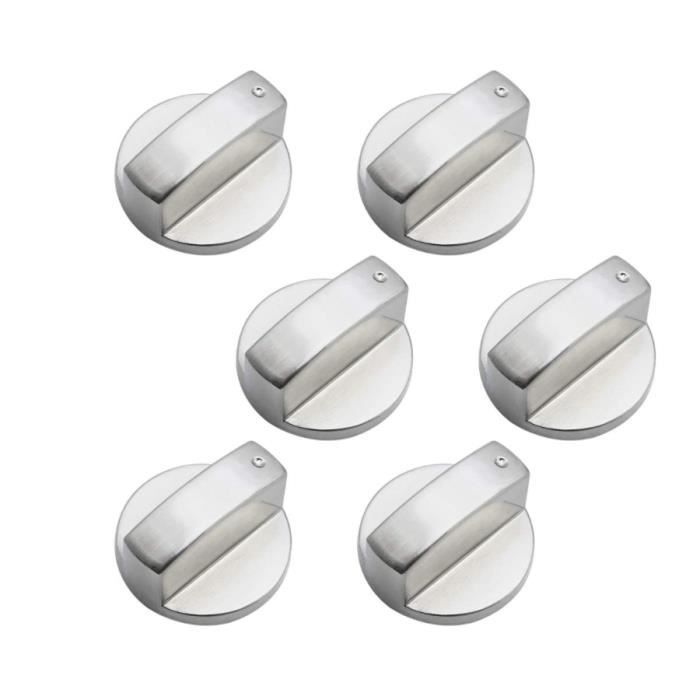 6 Pièces Boutons de Commande Universels en Métal Bouton Cuisinière à Gaz 6mm boutons de contrôle universels bouton de poêle pour