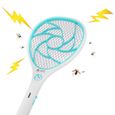 Raquette Bug Zapper, tapette à mouche électrique, anti-mouches et raquette anti-moustiques, anti-mouches - Chargement USB - 3 000 vo-1
