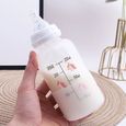 Bouteilles de lait en verre pour bébé de 300ML, cadeau pour nouveau-né, biberon droit, sucette, lait, alimentation en [D31F373]-1