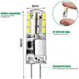 AMPOULE G4 LED Ampoule 1.5W 12V, 10 PACKS AC-DC Ampoules 9mm x 36mm, Equivalent 20W Halog&egrave;ne Lampe Non Dimmable pour Cham14-1
