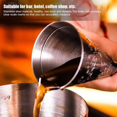 Verre Doseur Cocktail En Inox 304 - Double Mesure 30/45ml | Balance Intégrée | Pour Barman Professionnel Ou Maison