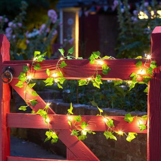 Guirlande Lumineuse LED Imitation Rotin - 2 Mètres, Lumière Chaude, Pour Décoration Intérieure Fête Ou Café, Sur Piles