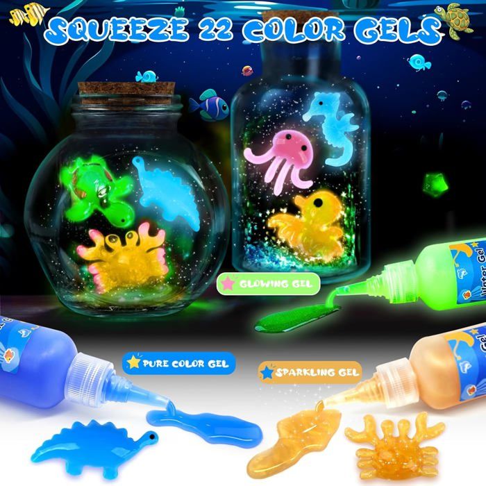 Herenear Aqua Gelz Set, Activité Manuelle Enfant, 3D Magic Water Elf avec 20 Bouteilles de Gel