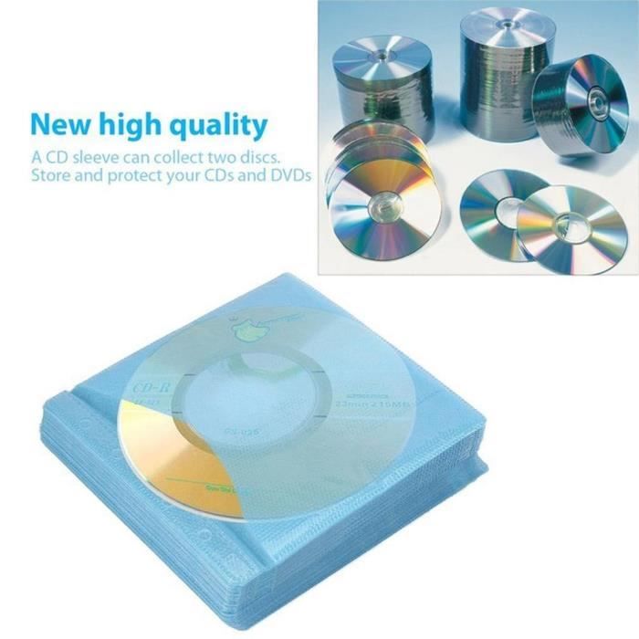 100 pièces CD DVD Double face couverture mallette de rangement PP