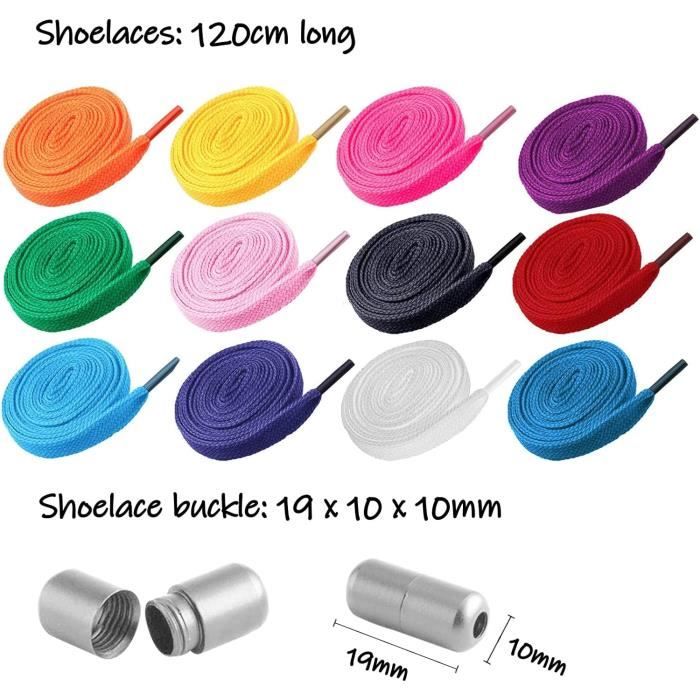 Lacets Couleur 12 Paires De 120Cm Lacet Color s Elastique Enfant