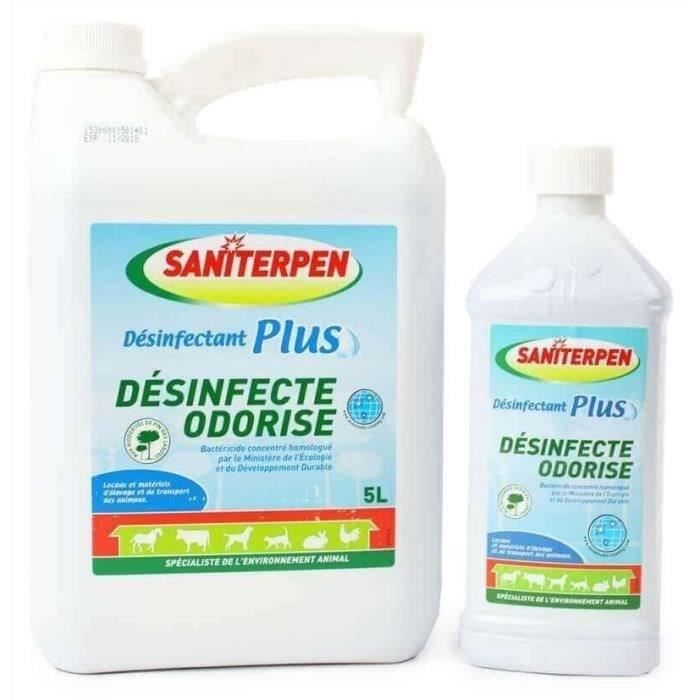 SANITERPEN - Désinfectant Plus Fraicheur Verte 5L. Bactéricide