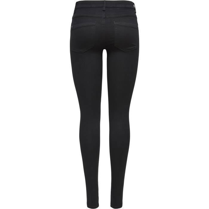 ONLY Jean Slim Noir Femme Noir Cdiscount Pr t Porter