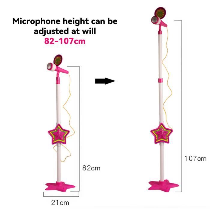 Microphone Karaoke - Stand De Hauteur Réglable, Chantant