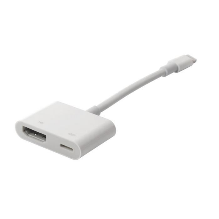Adaptateur Lightning AV numérique Apple pour iPad/iPhone/iPod