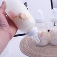 Bouteilles de lait en verre pour bébé de 300ML, cadeau pour nouveau-né, biberon droit, sucette, lait, alimentation en [D31F373]-2