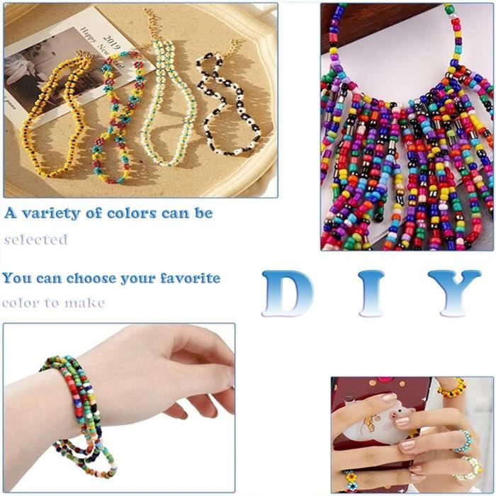 kits de perles pour bracelet,petite perles pour bijoux telephone,4mm diy  perles de rocaille kit bracelet perle adulte,bricolage pe