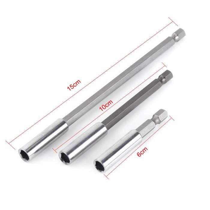 Porte-embouts Magnétiques Snowtain - Lot De 3, 1/4" Hex, Réglable En Profondeur, Avec 3 Embouts PH2 Pour Placo