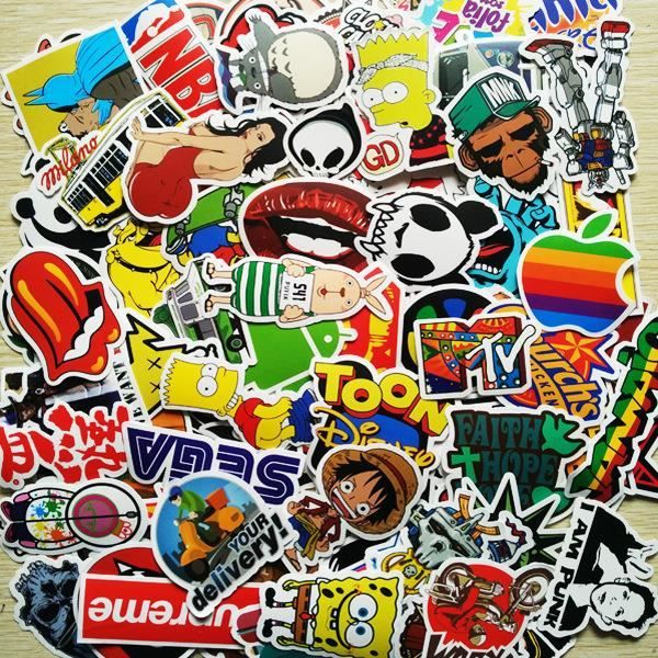 50 Autocollants Imperméables Mizi & Luka – Graffiti – Déco Skate, Casque, PC – AlienStages