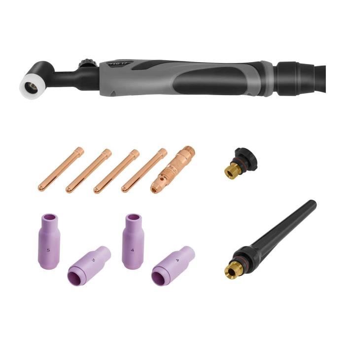 Torche à Souder TIG SR26V 4m Avec Gâchette - Connecteurs 35-50 Et 10-25 - 240A DC - Pour Soudeurs Professionnels