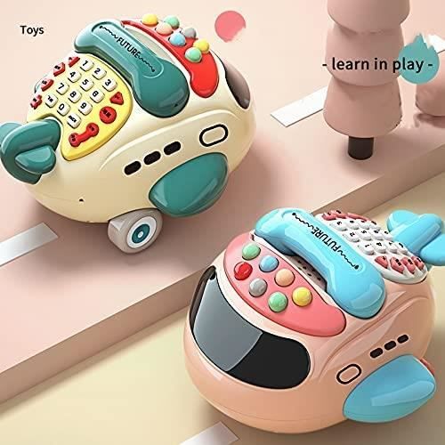 Téléphone Jouet Pour Bébés Simulation Réaliste - Avec Musique, éducation Précoce, Plastique Sûr (rouge)