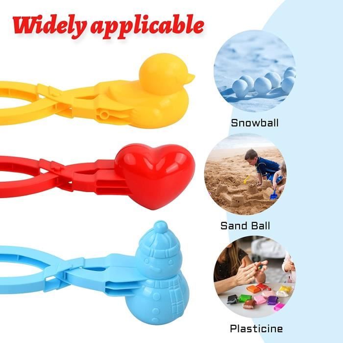 Dereine 2 Pcs Fabricant de Boules de Neige,Coeur Clip Boule de Neige,Pince  à Boule de Neige,Snowball Maker pour Enfants,Adultes,Jouets en Plein Air :  : Sports et Loisirs