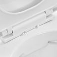 MEUBLE® Toilette suspendue au mur Design Moderne Pack WC - WC Cuvette sans rebord Céramique Blanc ♕2972-3