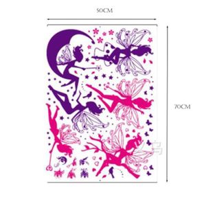 9 Feuilles D'autocollants Muraux Fleurs Colorées - Déco Chambre Fille - PVC - Faciles à Coller