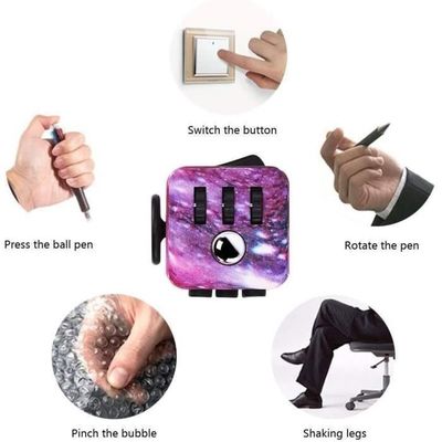 JOUET ANTI-STRESS, Square black--Cube magique rotatif pour enfant JOUET ANTI-STRESS, Square black--Cube magique rotatif pour enfant