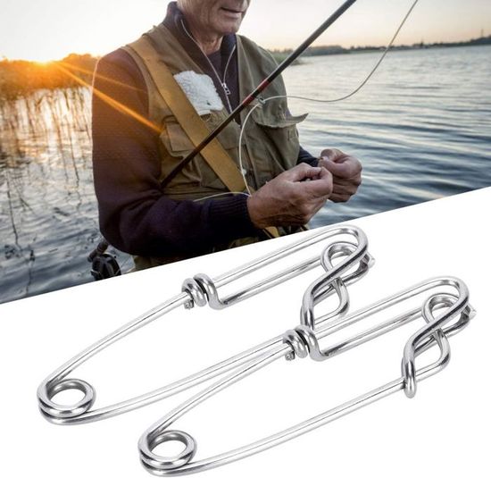 Lot De 100 Clips De Pêche Rapides En Acier Inox - 22,7 Kg, 34 Kg, 56,7 Kg - Pour Eau Salée Et Gros Poissons - 4