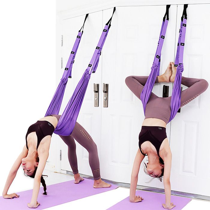 Sangle Hamac Porte Pilates - Fitness Yoga Aérien - Rose - Neuf Original