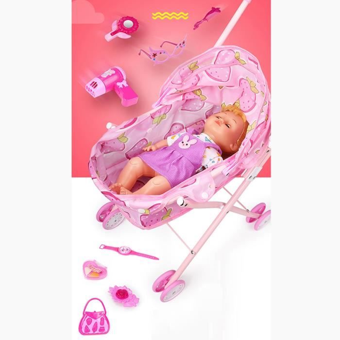 Jouet fille maison de jeu poupée Poussette bébé simulation petit chariot -  Cdiscount Jeux - Jouets