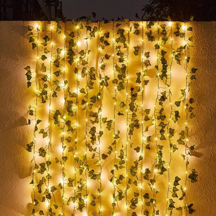 Guirlande lumineuse en rotin led décoration solaire Lierre Artificielle  Plantes Vigne Exterieur Feuille pour , Mariage, Jardin - Cdiscount Maison