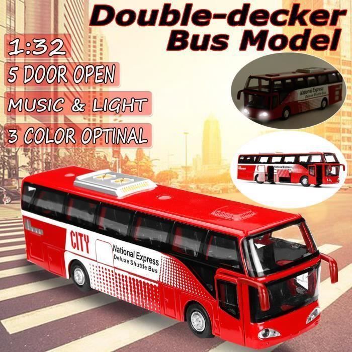 Mini Bus Jouet - 1:32 Double-Decker Alliage - Bus Voiture Modèle