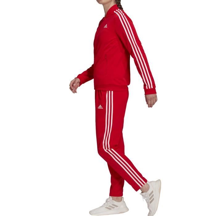 Adidas Survêtement pour Femme Essentials 3-Stripes Rouge H10157