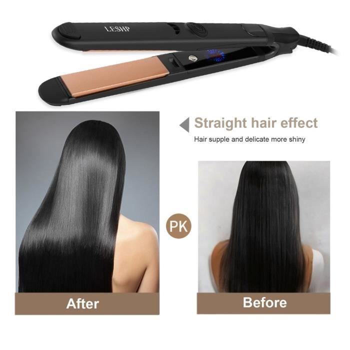 US Prise LESHP Flat Iron Hair Straightener with Floating Plate Elasticity Cool Tip l adapateur non inclus Cdiscount Electromenager
