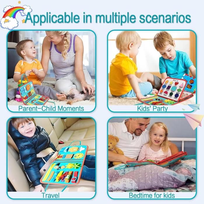 Tableau d'activités Montessori pour tout-petits - Livre d'activités sensoriel sur le thème de l Tableau d'activités Montessori pour tout-petits - Livre d'activités sensoriel sur le thème de l