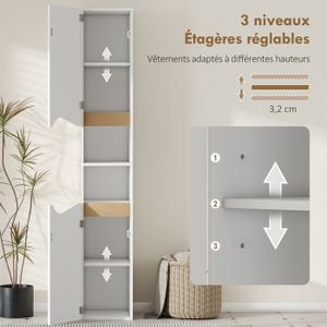 MEUBLE SALLE DE Bain + Tiroir et Portes Meuble de Rangement Blanc Commode EUR 184,99 - FR