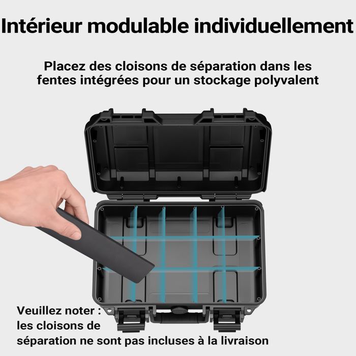 Boîte À Outils Portable, Boîte De Rangement, Boîte Vide Avec Insert En Mousse, Étui De Transport