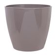 RIVIERA Pot rond Eva New en plastique - Ø 31 cm - 14,5 L - Taupe-0