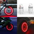 2 pièces LED vélo lumière pneu pneu Valve tige bouchons rayons de roue lumière LED vélo accessoires vélo lanterne pour l*PY7637-0