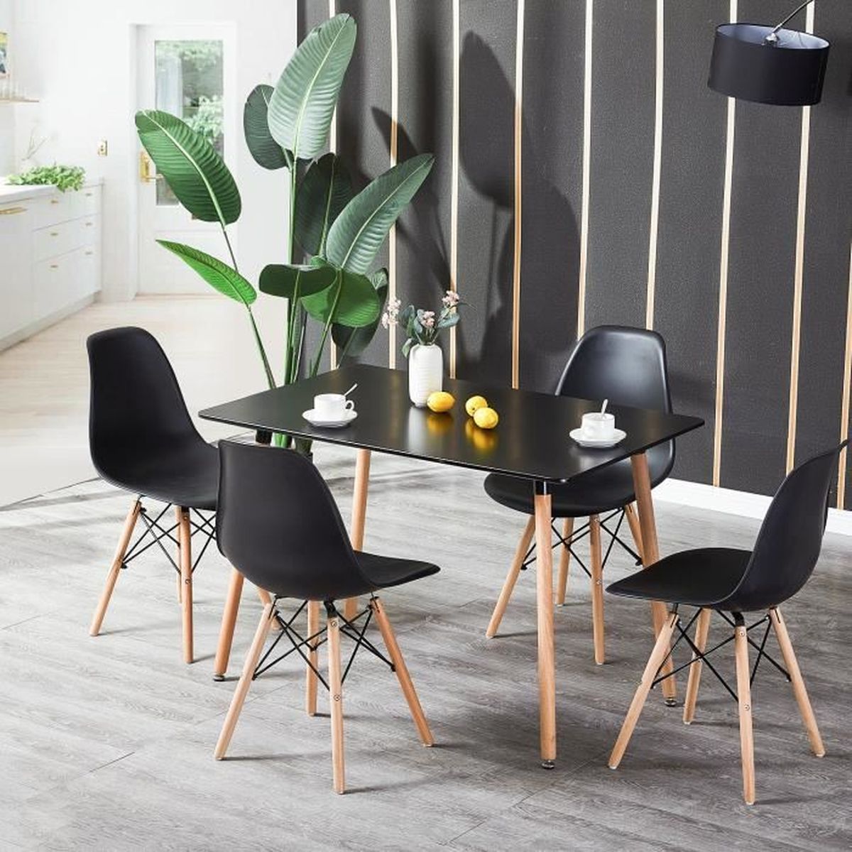 Dora Household Ensemble Table De Salle A Manger Table Noir 4