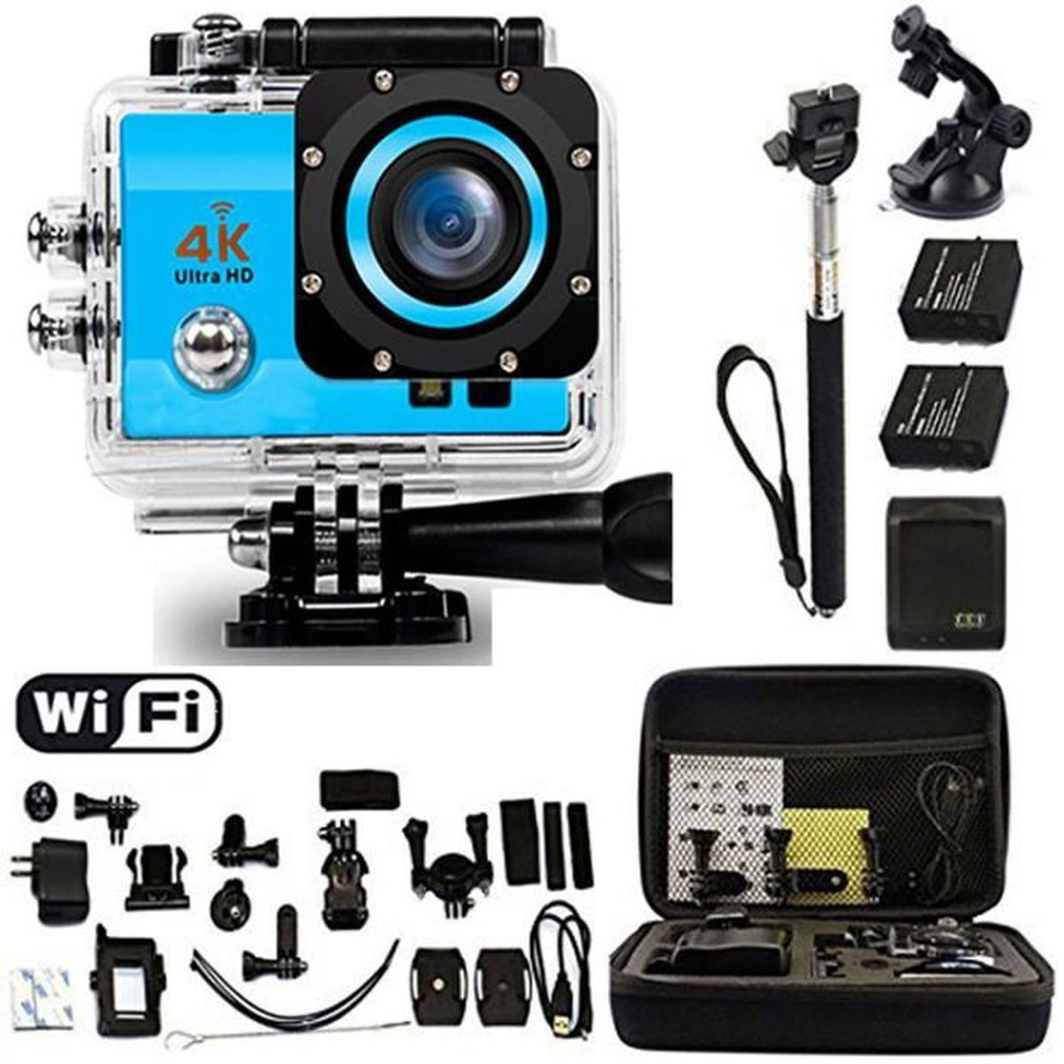 Ultra 4k Hd 16mp Wifi Sports Action Camera Voiture Dvr Video 1080p