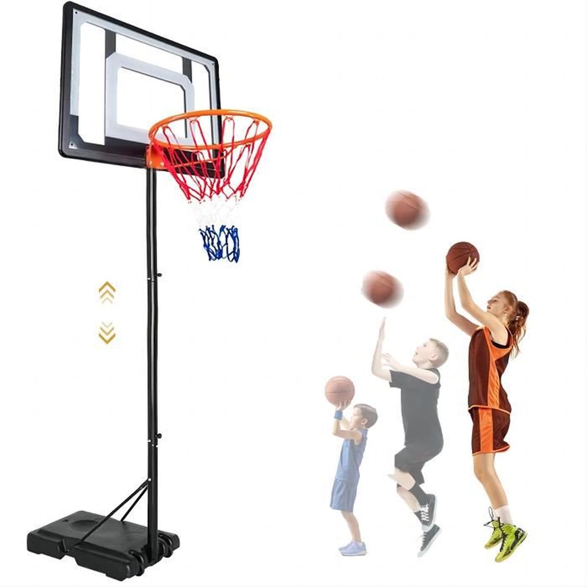 Canestro Da Basket Regolamentare In Acciaio - Verniciato, Per Interno Ed Esterno, Con Ganci Rinforzati