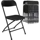 ALIGHTUP Lot de 10 chaises pliantes en plastique noir, usage intérieur et extérieur, usage commercial ou domestique, pliable et empilable