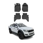 OMAC Tapis de sol en caoutchouc pour Ford Ranger 2011-2023 Noir Premium